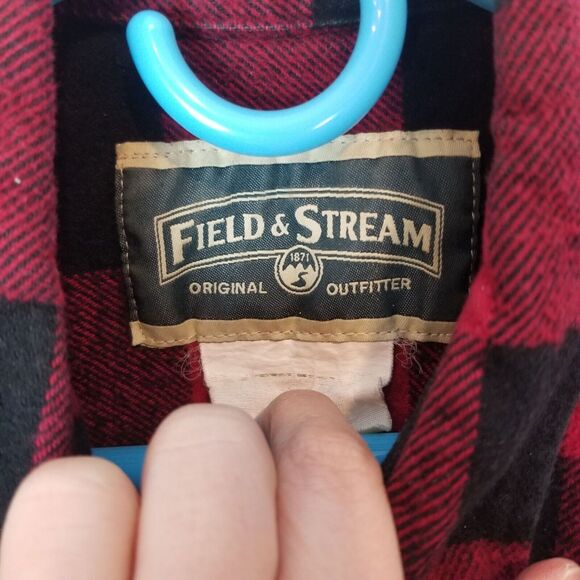 Field & Stream Mens Heavyweight Flannel Shirt Size L/XL Buffalo Plaid Lumberjack - Picture 5 of 6